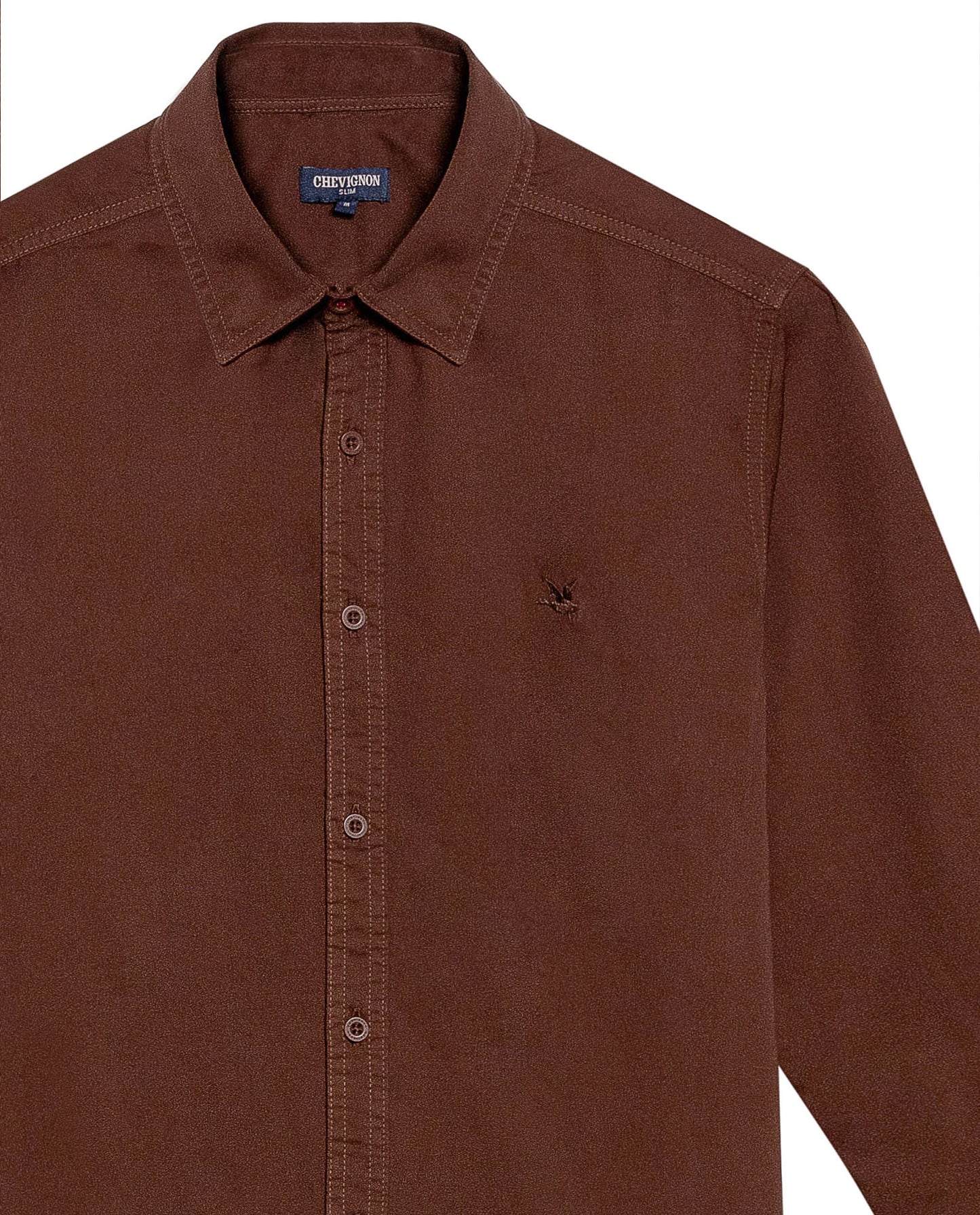 Men's Long Sleeve Shirt - Brown - 7