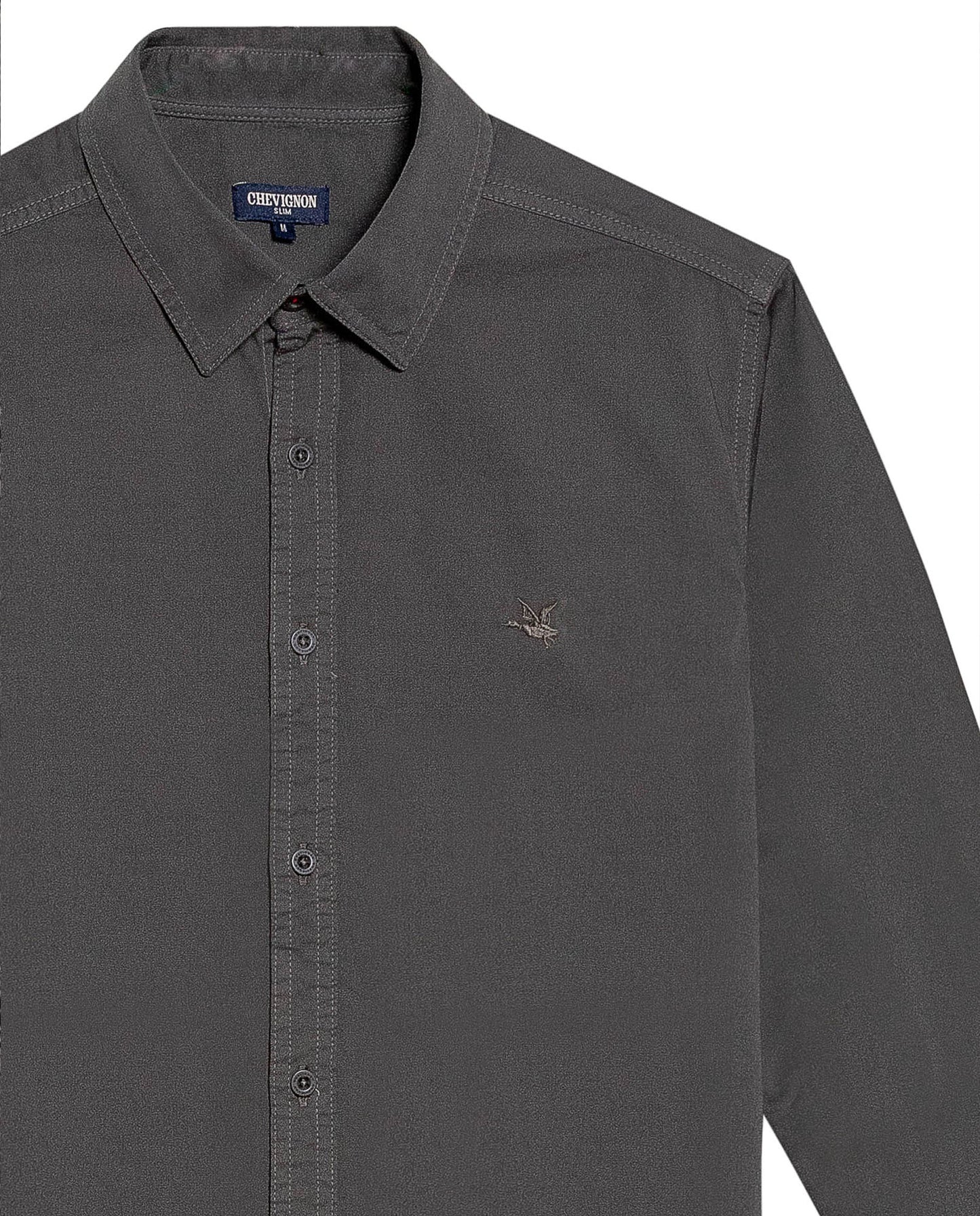 Men's Long Sleeve Shirt - Gray - 7