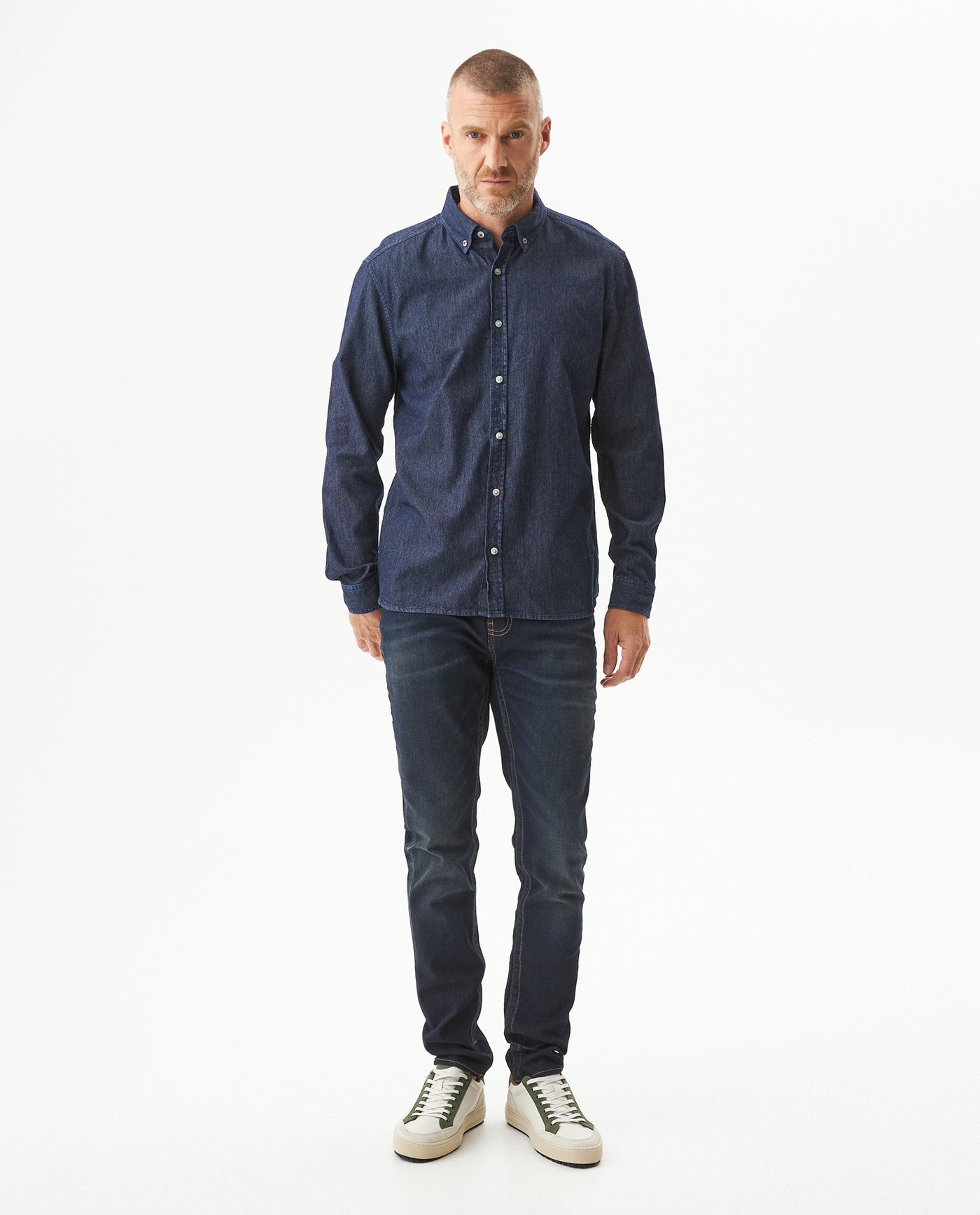 Men's Long Sleeve Shirt - Blue 63_619G023_AZU193923_4