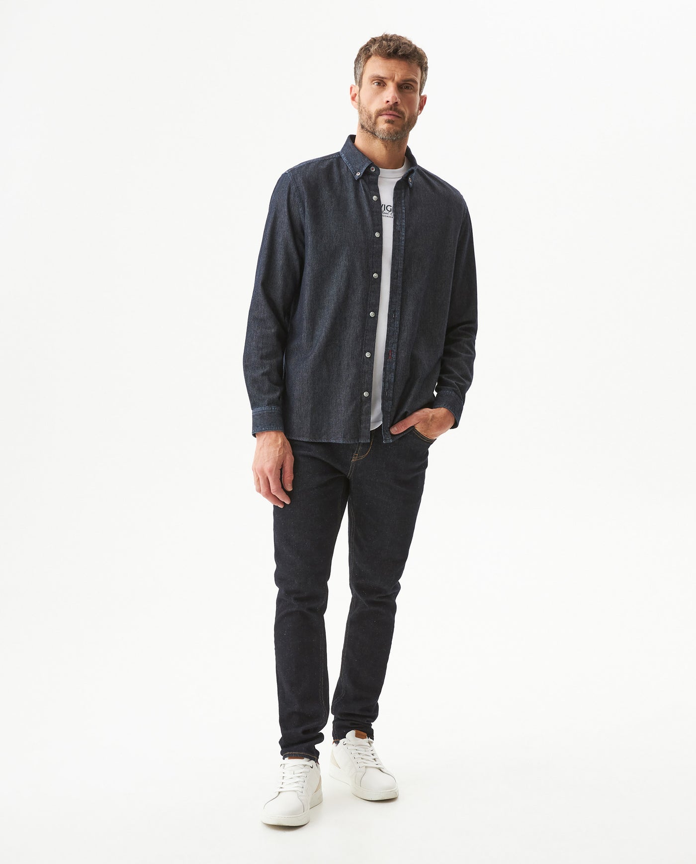 Men's Long Sleeve Shirt - Black 63_619G023_NEG194004_4