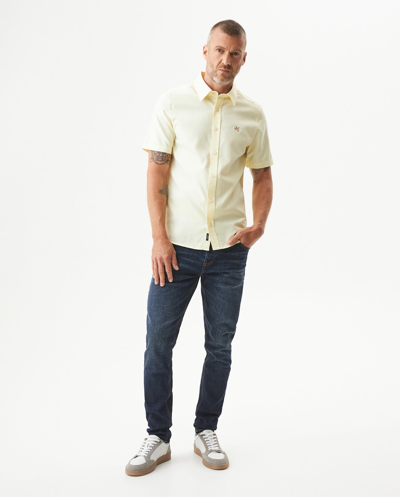 Camisa Manga Corta para Hombre - Yellow 63_619G026_AMA120711_4