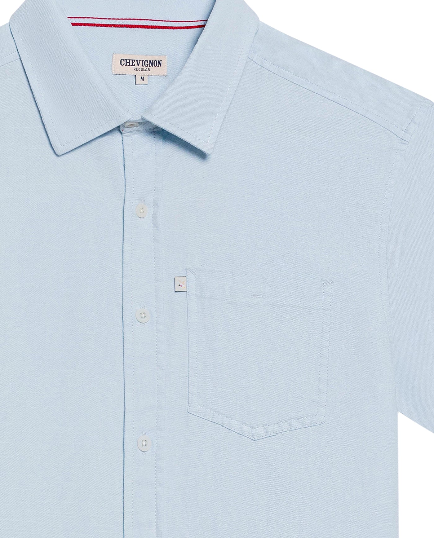 Men's Short Sleeve Shirt - Blue 619G033 - 7