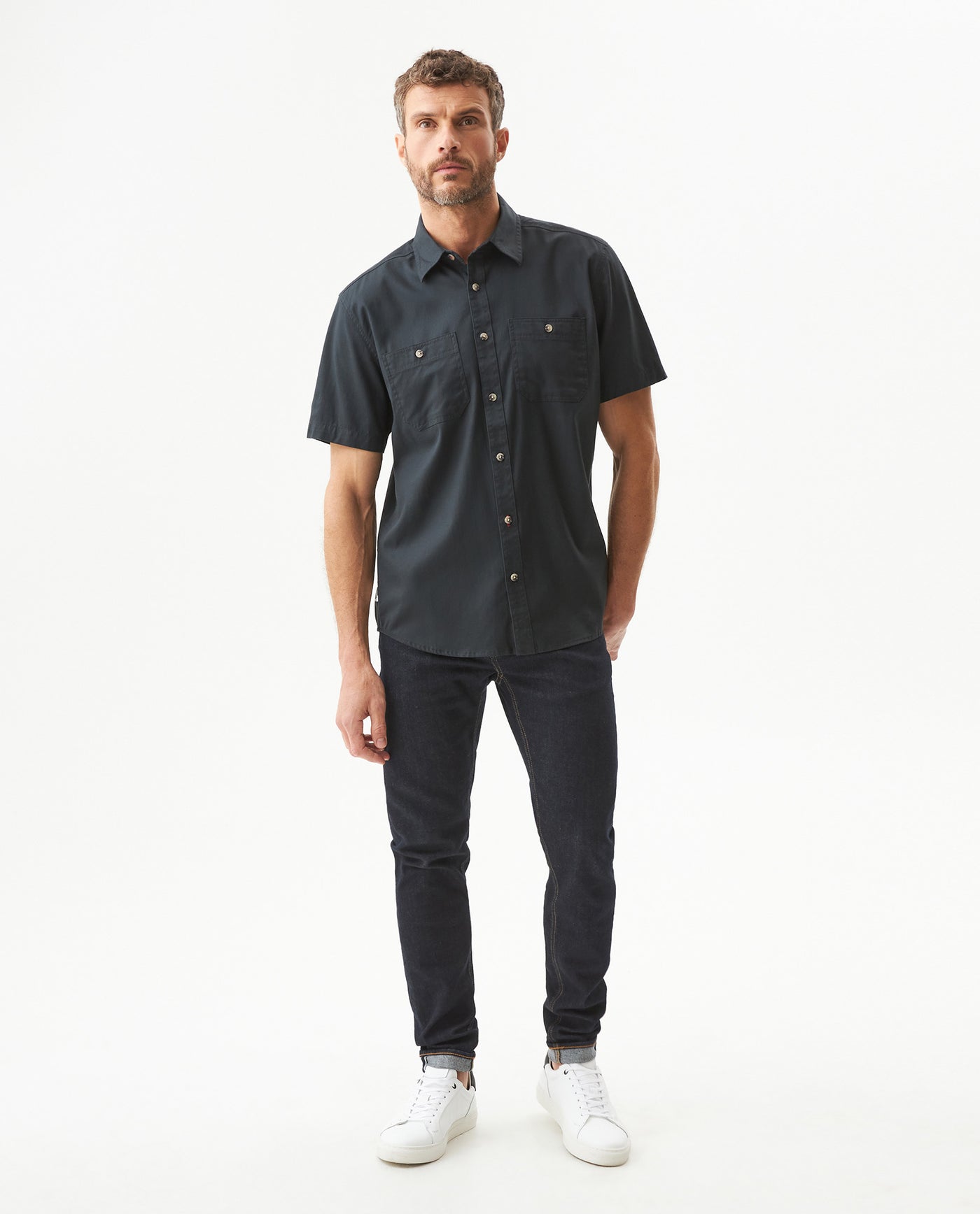 Men's Shirt, Short Sleeve - Black 619G034 - 3