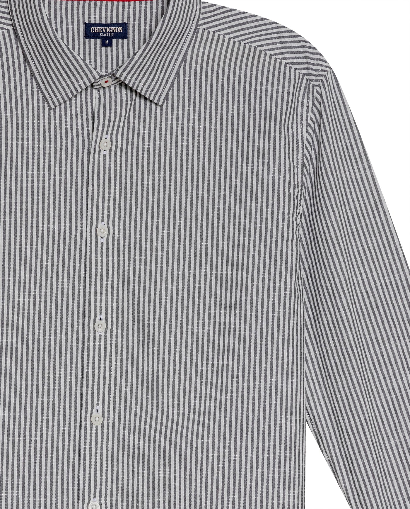Men's Long Sleeve Classic Fit Striped Shirt in Cotton, Wharf 619G043 - 7