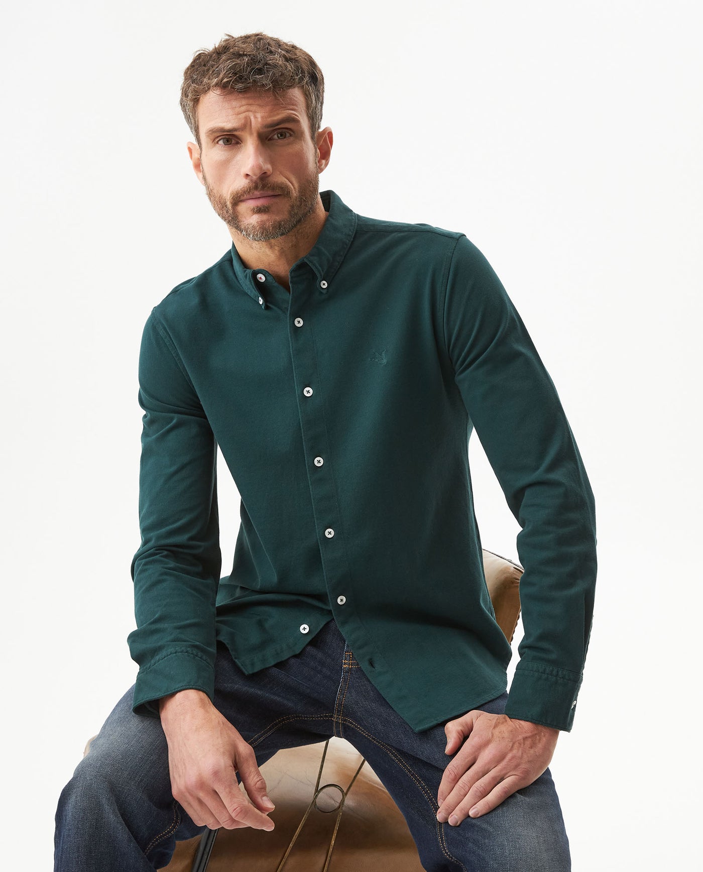 Men's Long Sleeve Slim Fit Heavy Knit Shirt, Pier - 3
