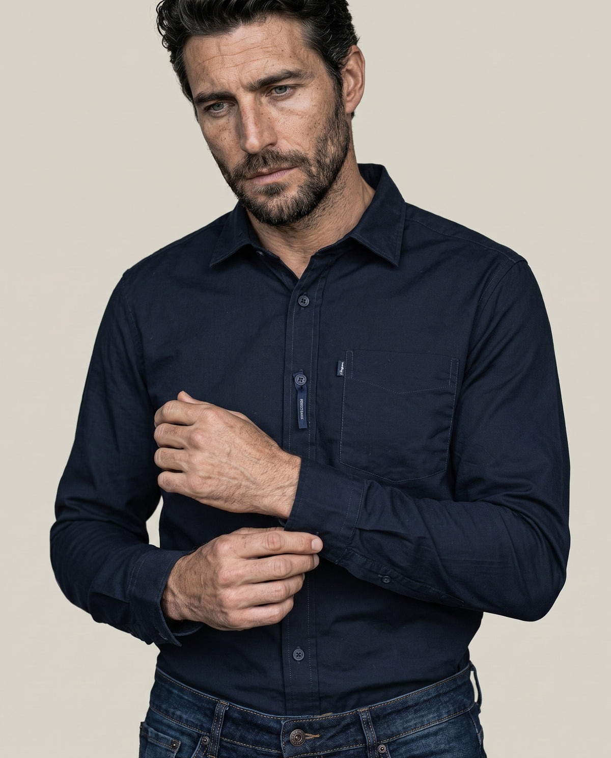 Men´s Slim Fit Shirt - Blue 63_619G100_AZU193924_0
