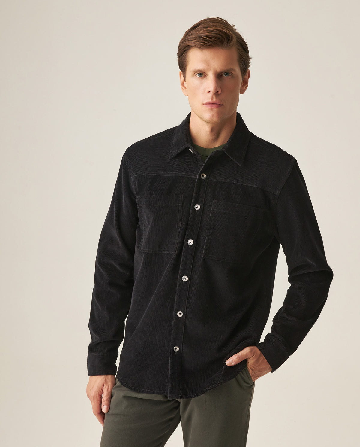 Men´s Corduroy Shacket - Black 63_619H700_NEG194007_7