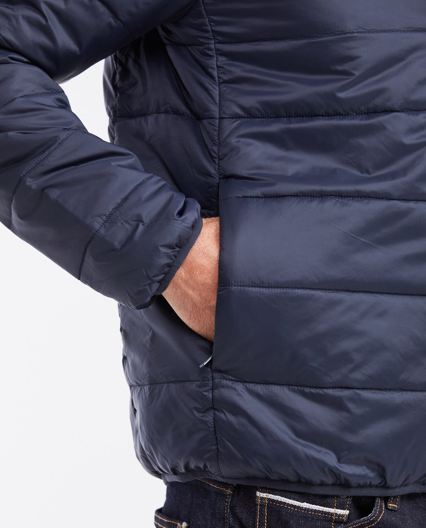 Mens Packable Quilted Jacket Water-Resistant in Polyamide - Blue 63_620G000_AZU194011_5