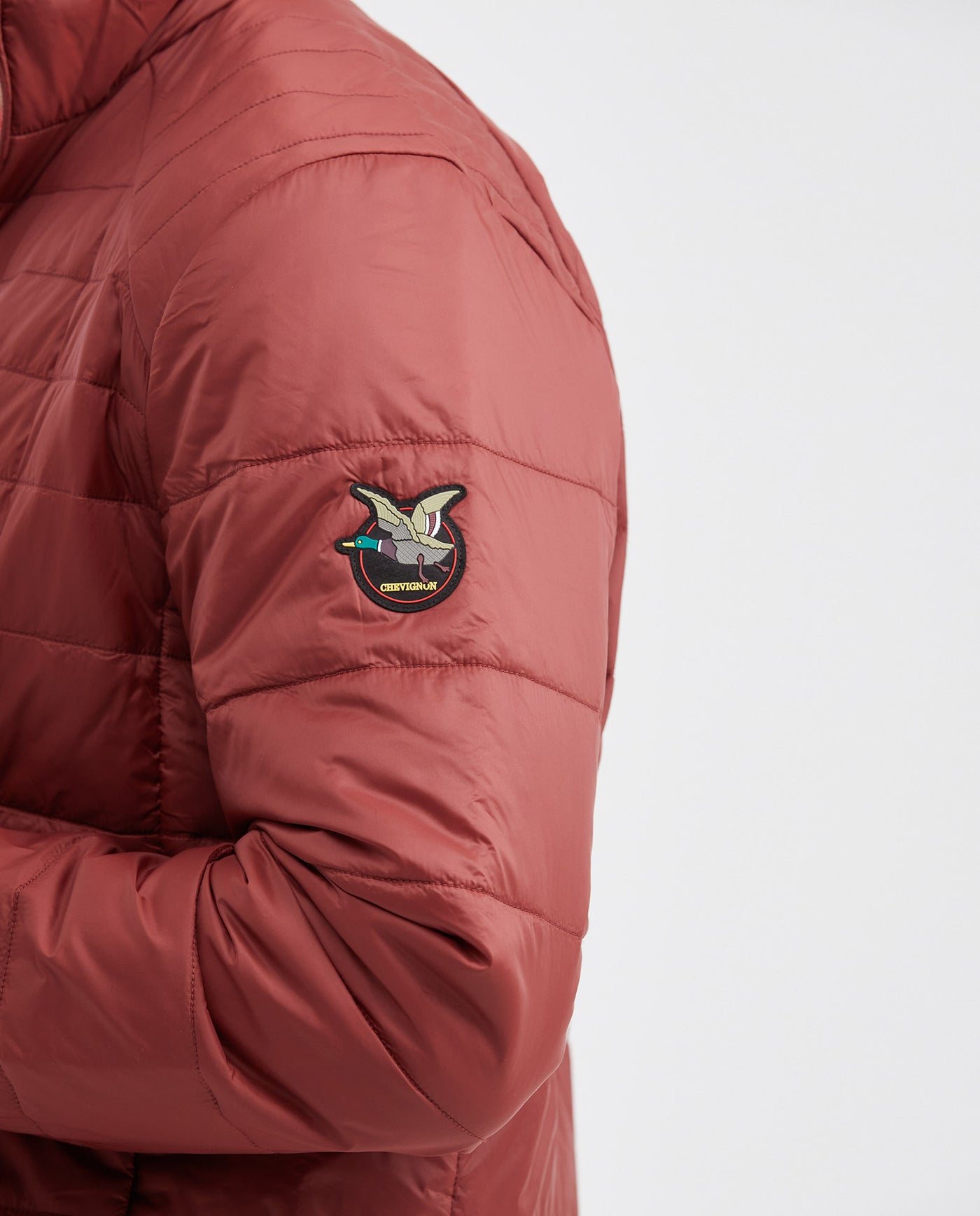 Mens Packable Quilted Jacket Water-Resistant in Polyamide - Brown 63_620G000_CAF191331_5