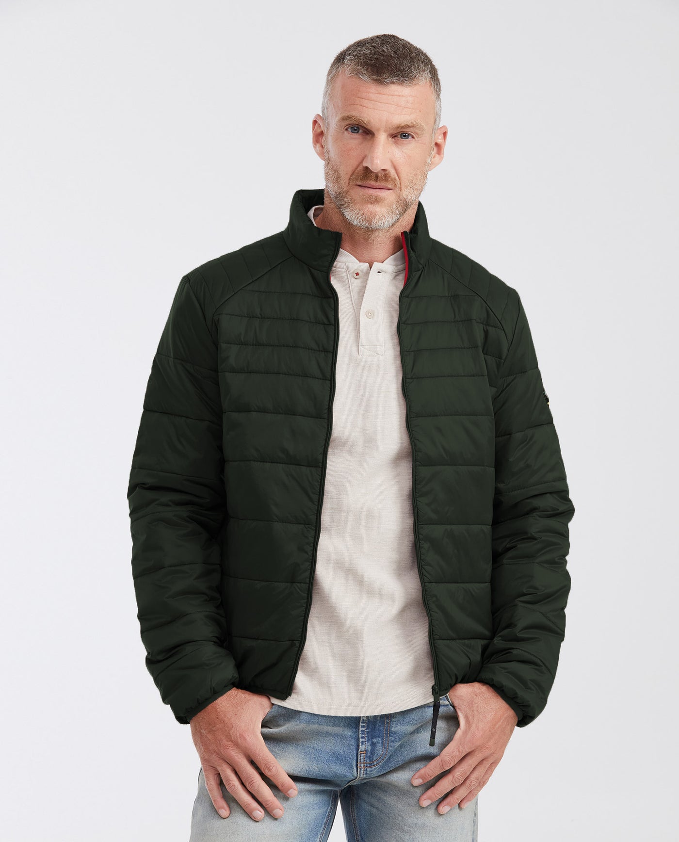 Mens Packable Quilted Jacket Water-Resistant in Polyamide - Green 63_620G000_VER190509_0