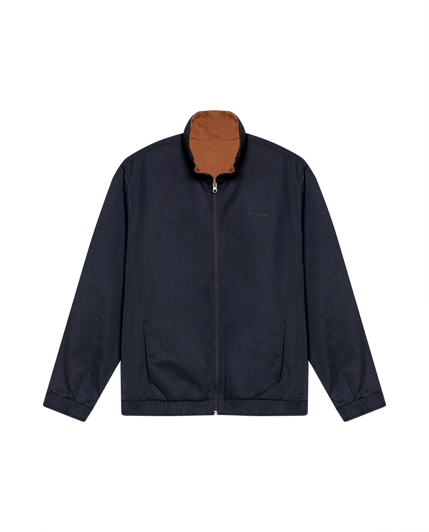 Mens Jacket Reversible High Collar Windbreaker Cotton Polyester - Black 63_621H003_NEG194004_8