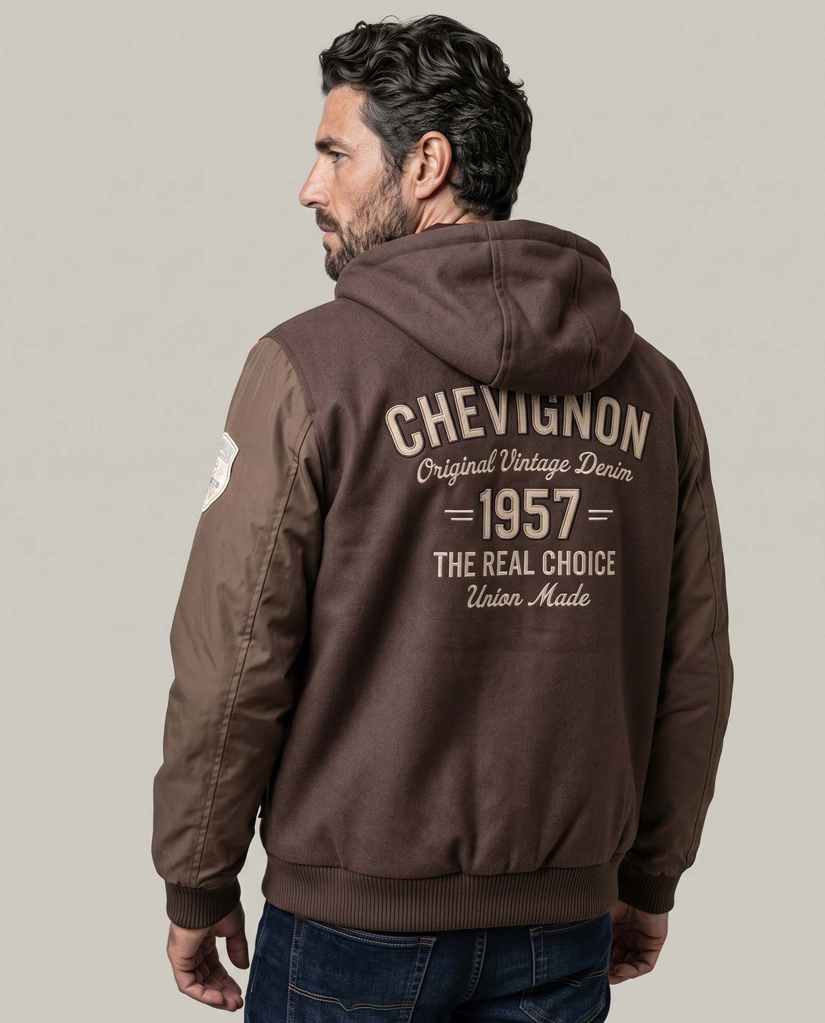 Men's Bomber Jacket - Brown 63_622H006_CAF181024_6