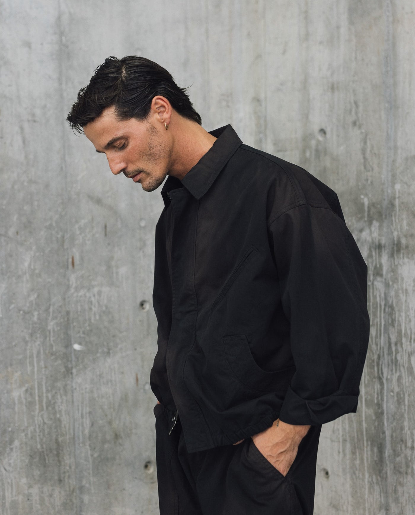 Mens Oversized Lightweight Bomber Jacket - Special Collection - Black 63_624H500_NEG194007_7