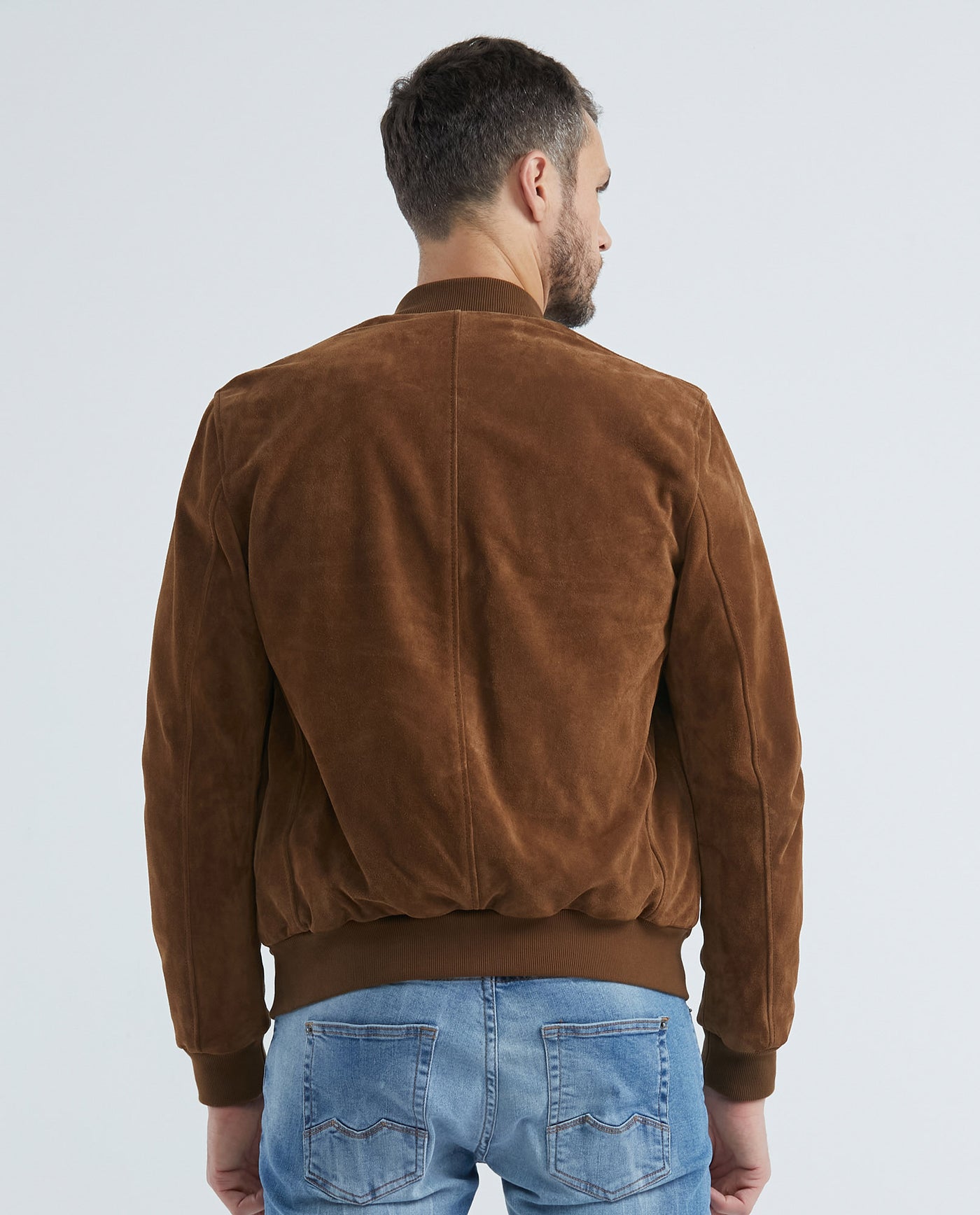 Men's Teddy Jacket Calfskin High Collar - 2