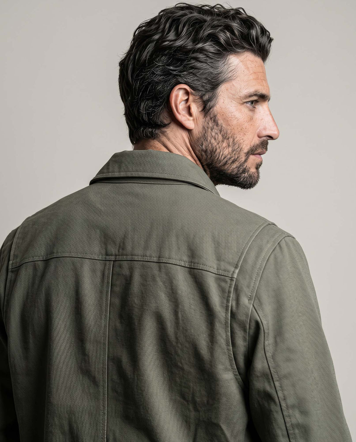 Men´s Shirt Collar Jacket - Khaki 63_627D251_CAQ150309_6