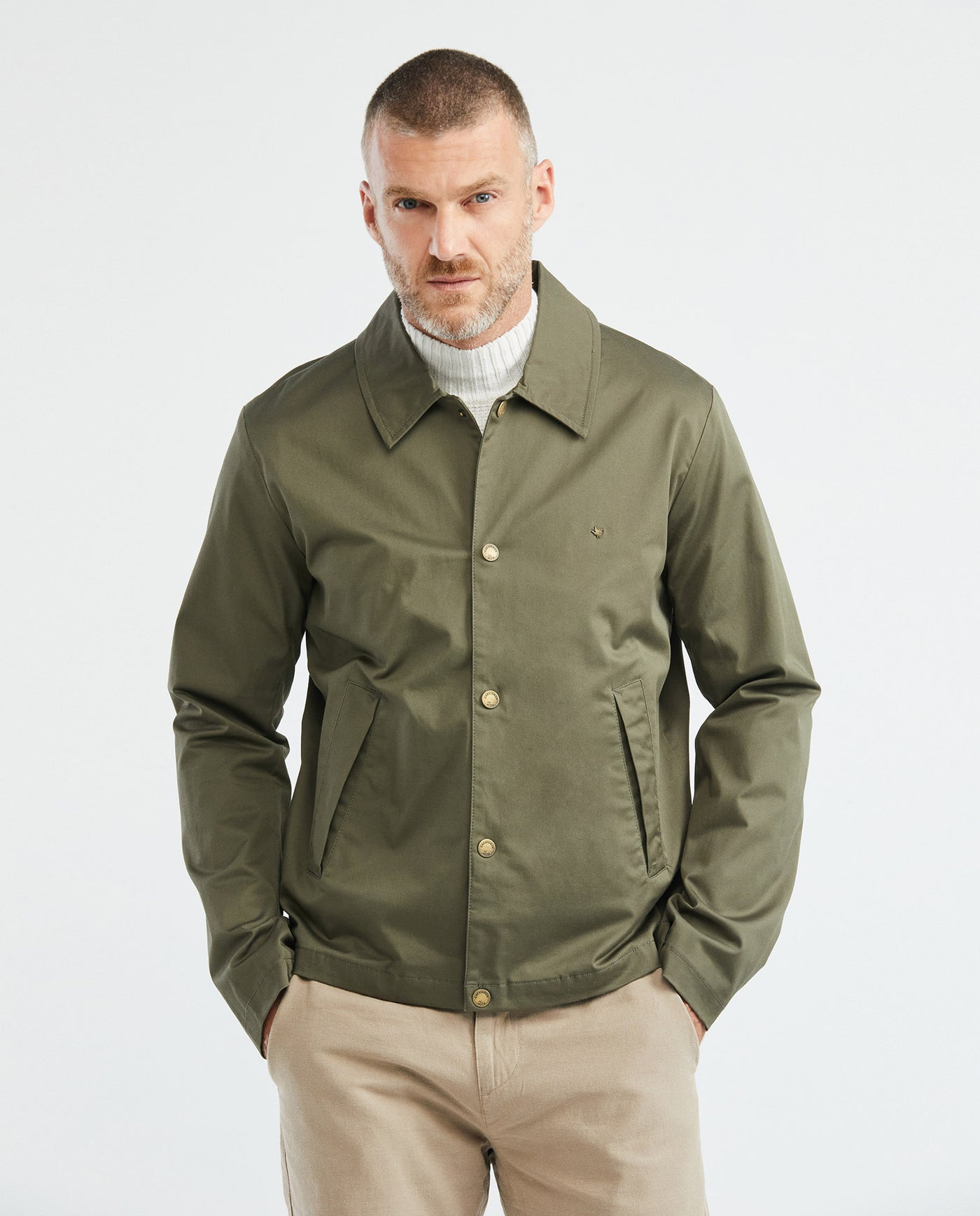 Men's Coach Jacket in Cotton Classic American Preppy - 2