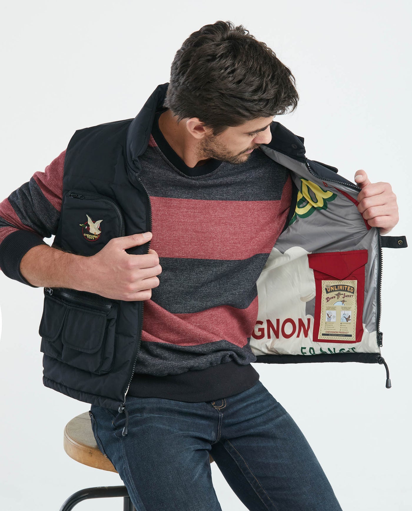 Men's Combat Quilted Jacket in Polyamide Duck Patch - 5