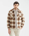 Men´s Plaid Wool-Blend Shacket - Brown