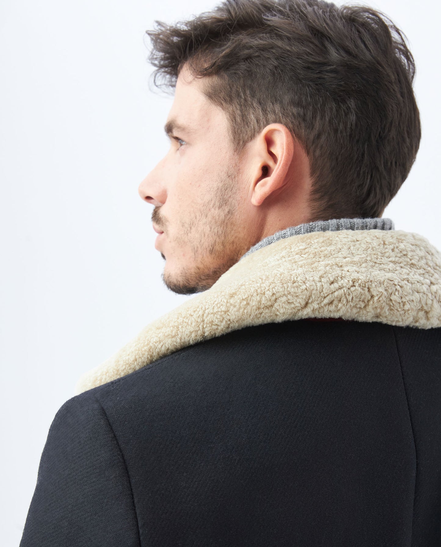 Men's Premium Wool Jacket - Black - 5