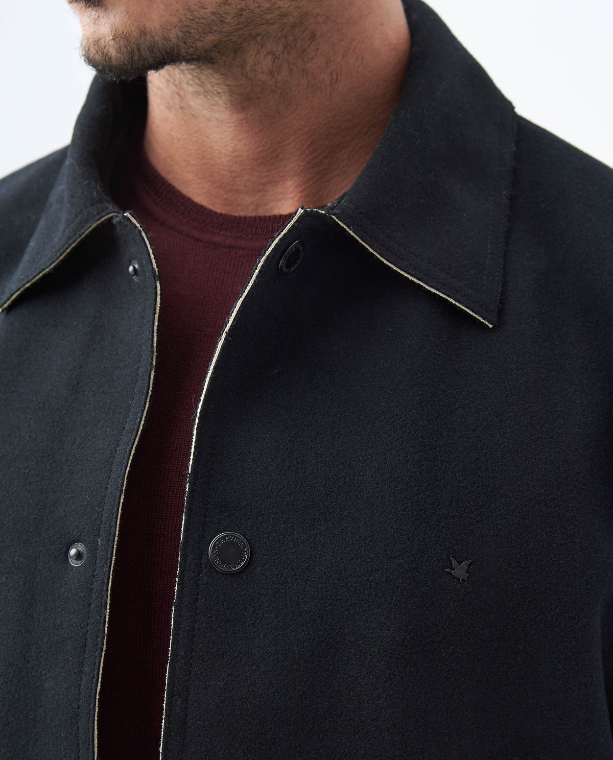 Men´s Wool-Blend Coach Jacket - Black 63_627E467_NEG193909_4