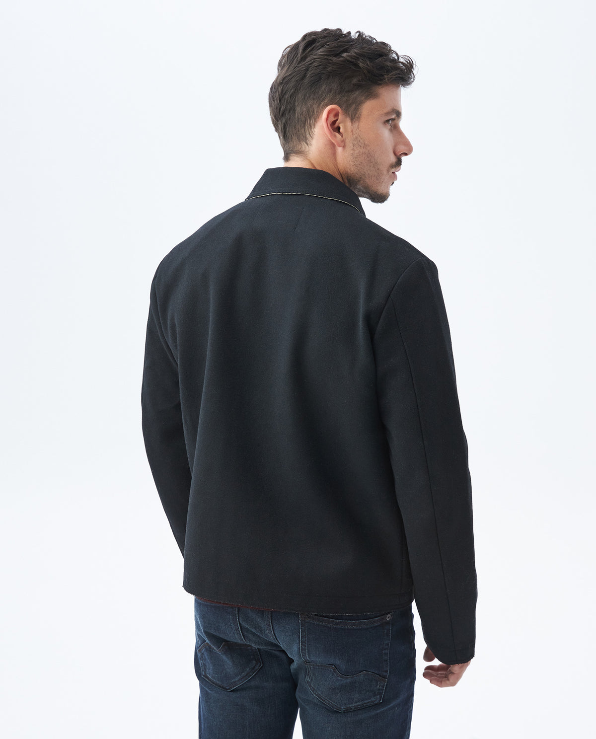 Men´s Wool-Blend Coach Jacket - Black 63_627E467_NEG193909_5