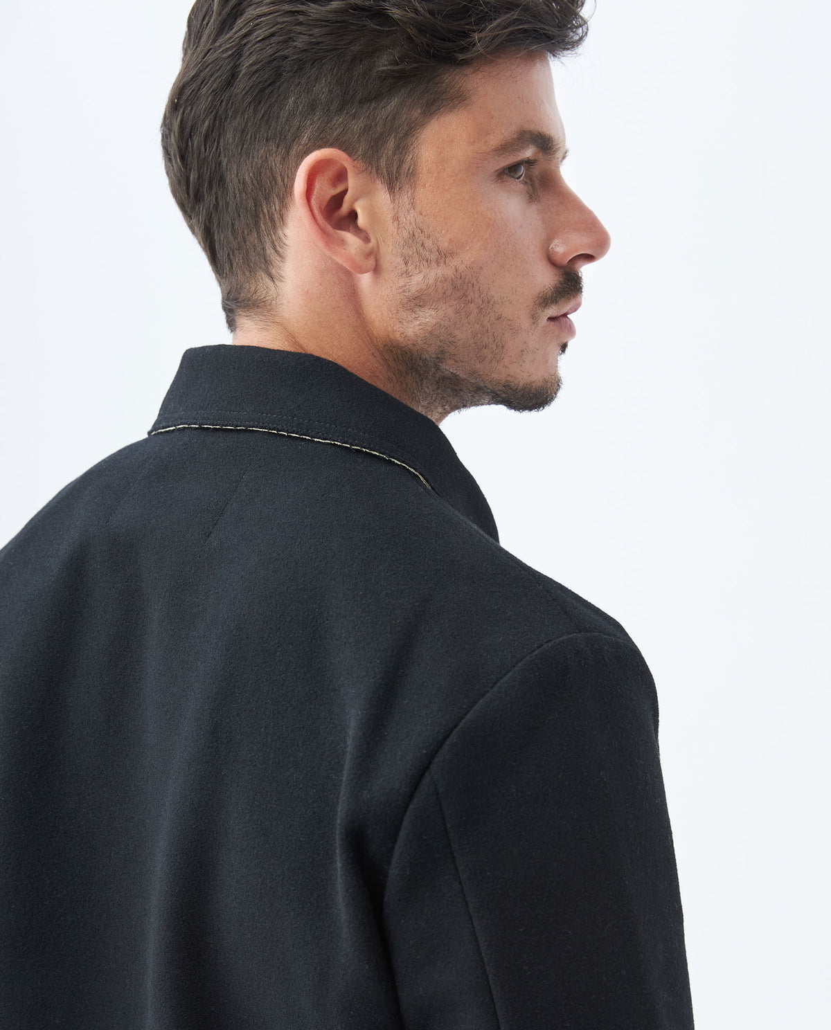 Men´s Wool-Blend Coach Jacket - Black 63_627E467_NEG193909_6