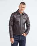 Men's Calfskin Leather Racer Jacket