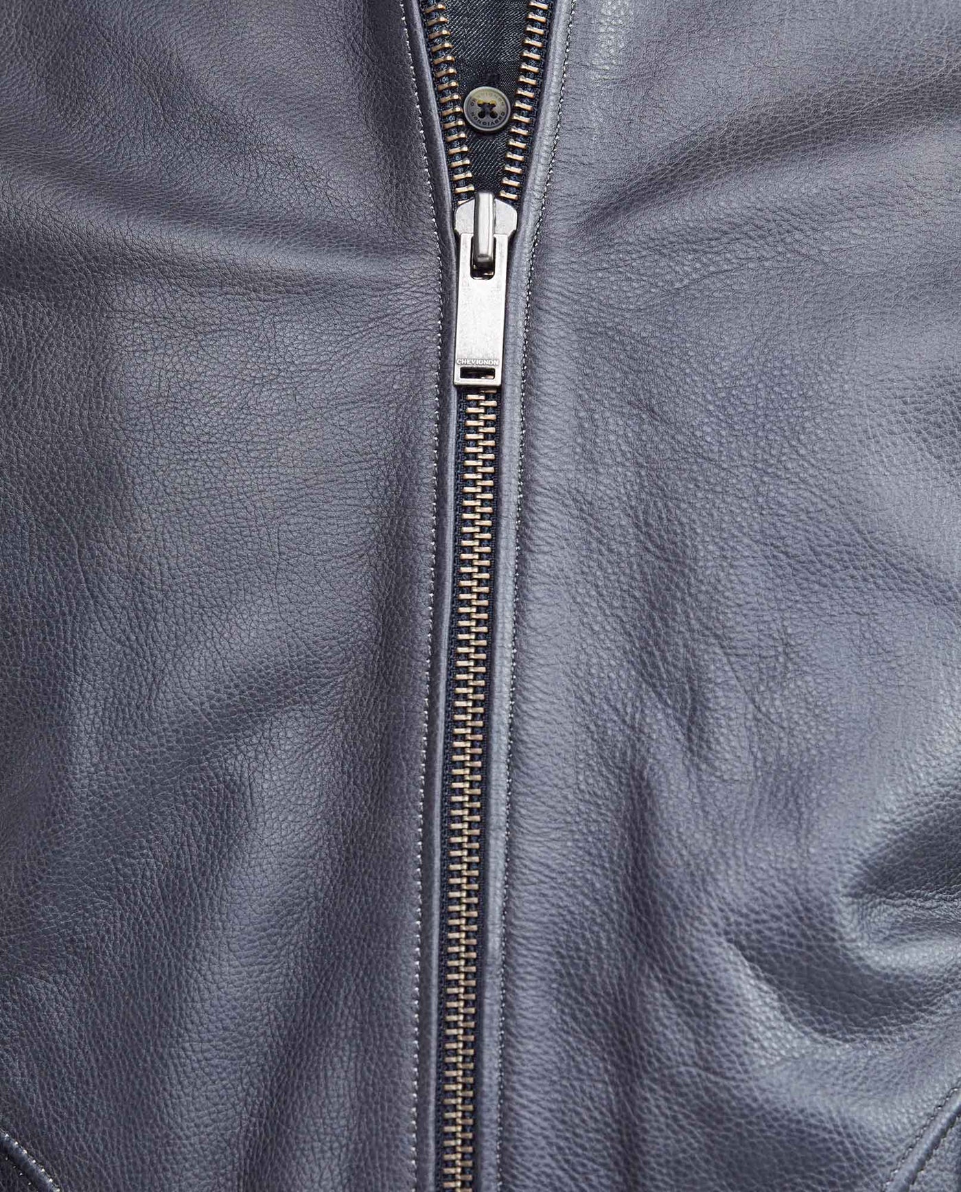 Men's Calfskin Jacket Oversize Flap Pockets Ribbed - 4