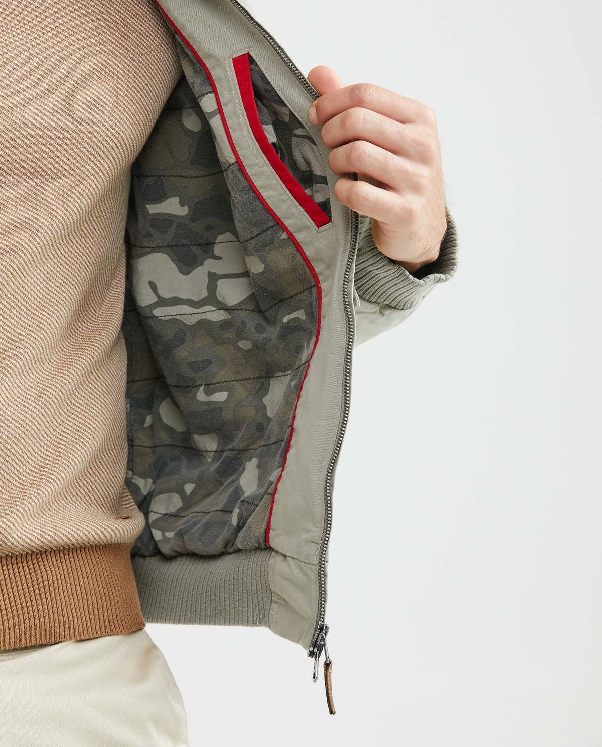 Men´s Suede Collar Bomber - Beige 63_627F250_BEI151306_5