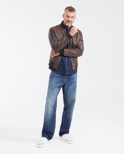 Men's Classic Bomber Jacket Lambskin - 2