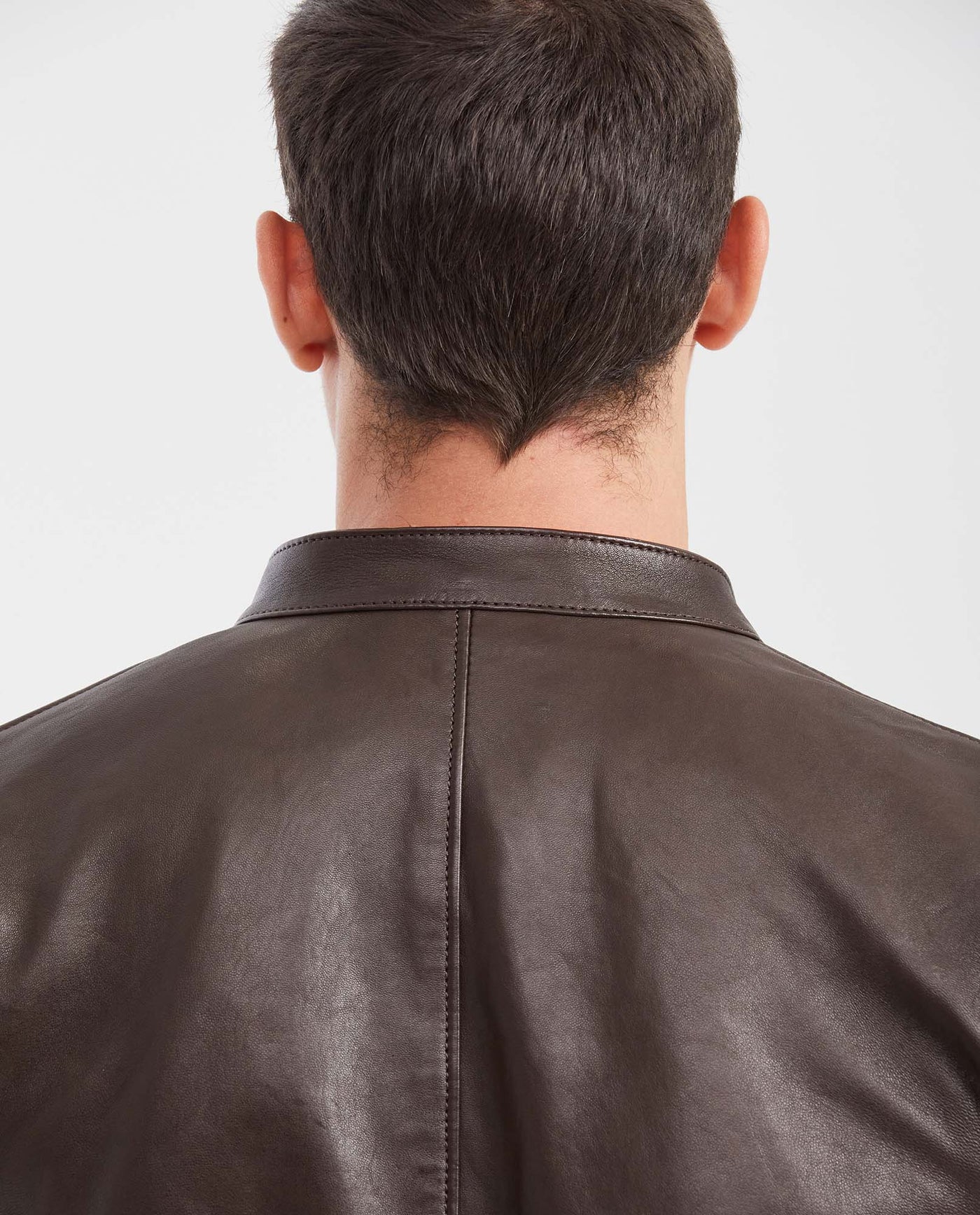 Men's Biker Jacket Lambskin Removable Fleece Hood - 5