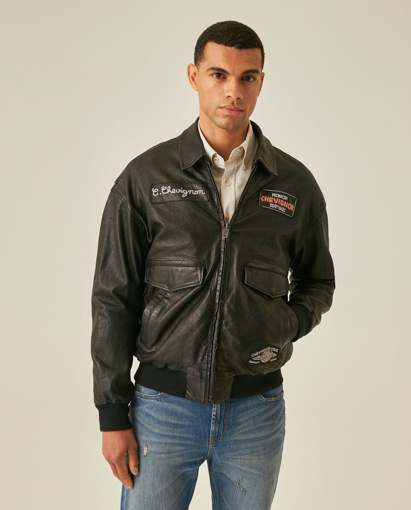 Men´s Lambskin Aviator Jacket - Black 63_627H202_NEG194007_0