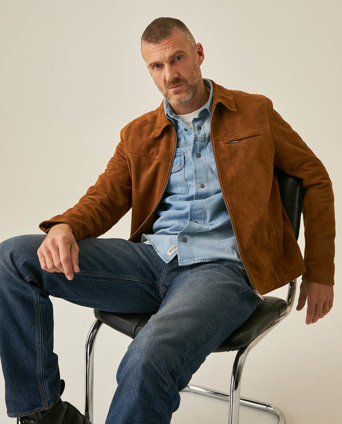 Men´s Goatskin Suede Jacket - Brown 63_627H209_CAF171028_4