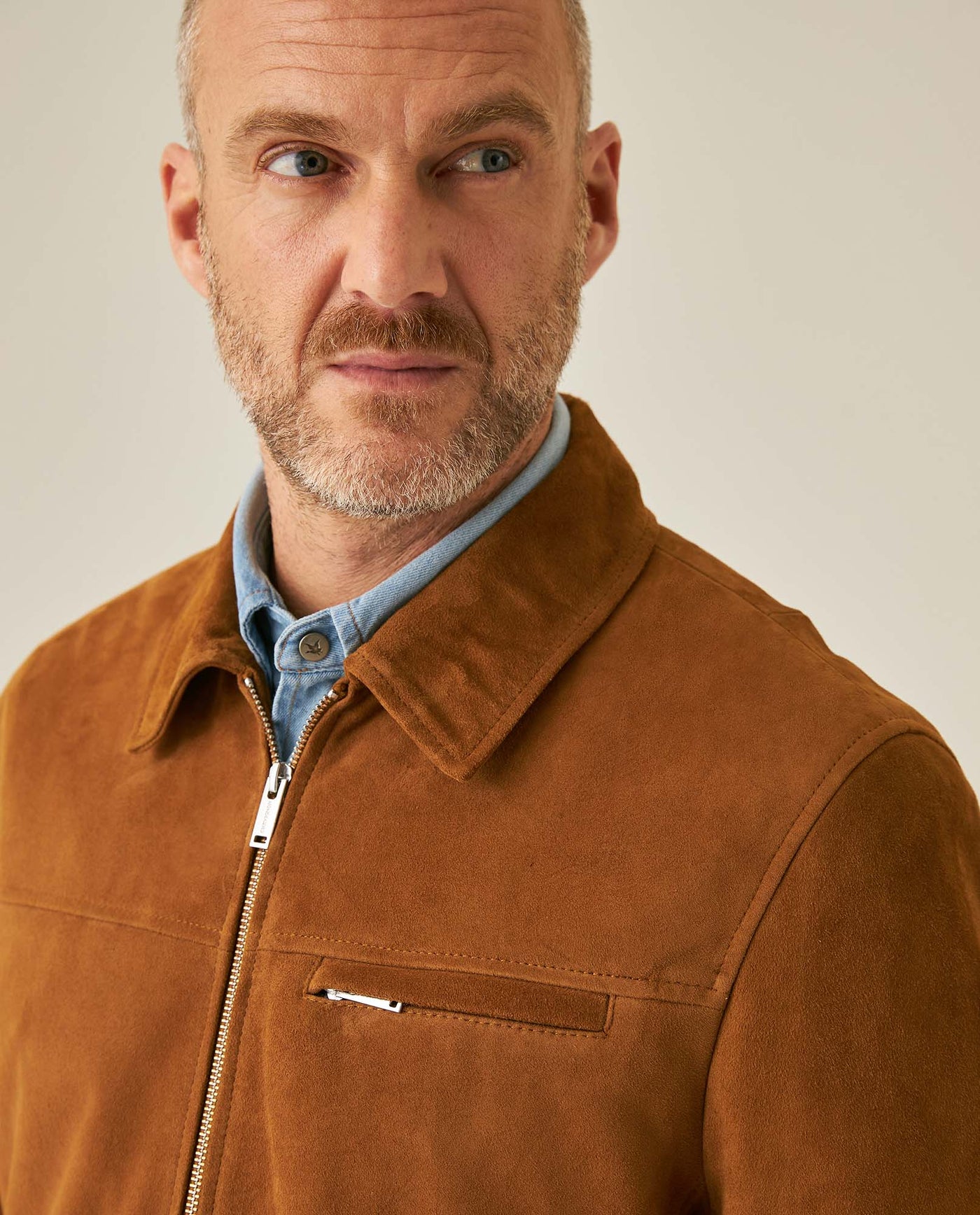 Men´s Goatskin Suede Jacket - Brown 63_627H209_CAF171028_5