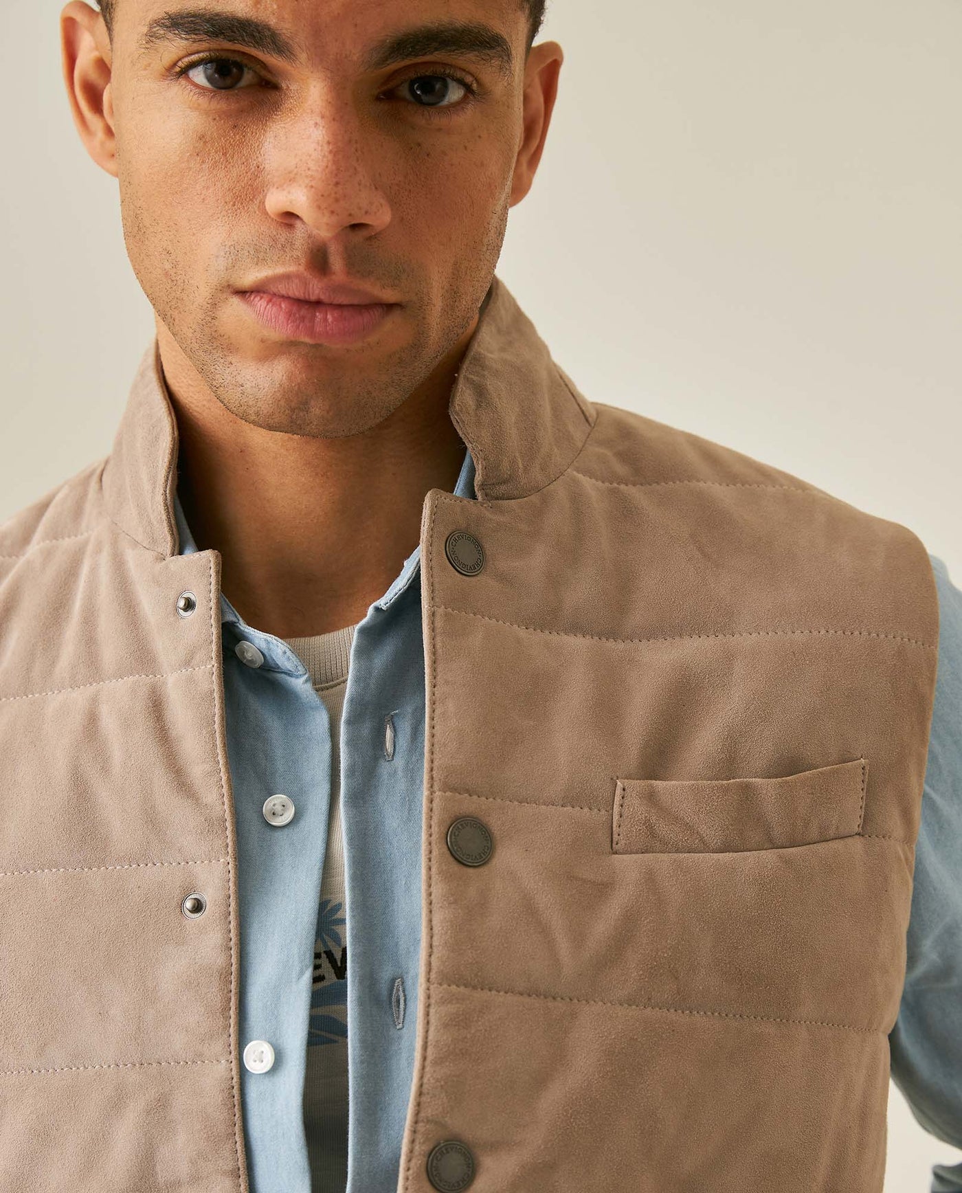 Men´s Goatskin Quilted Vest - Brown 63_627H210_CAF170808_5
