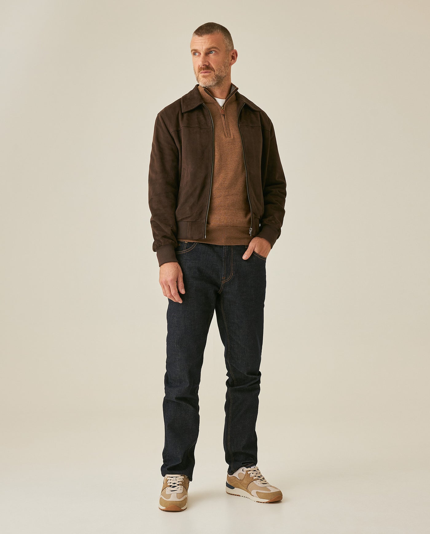 Men´s Suede Bomber Jacket - Brown 63_627H212_CAF190840_4