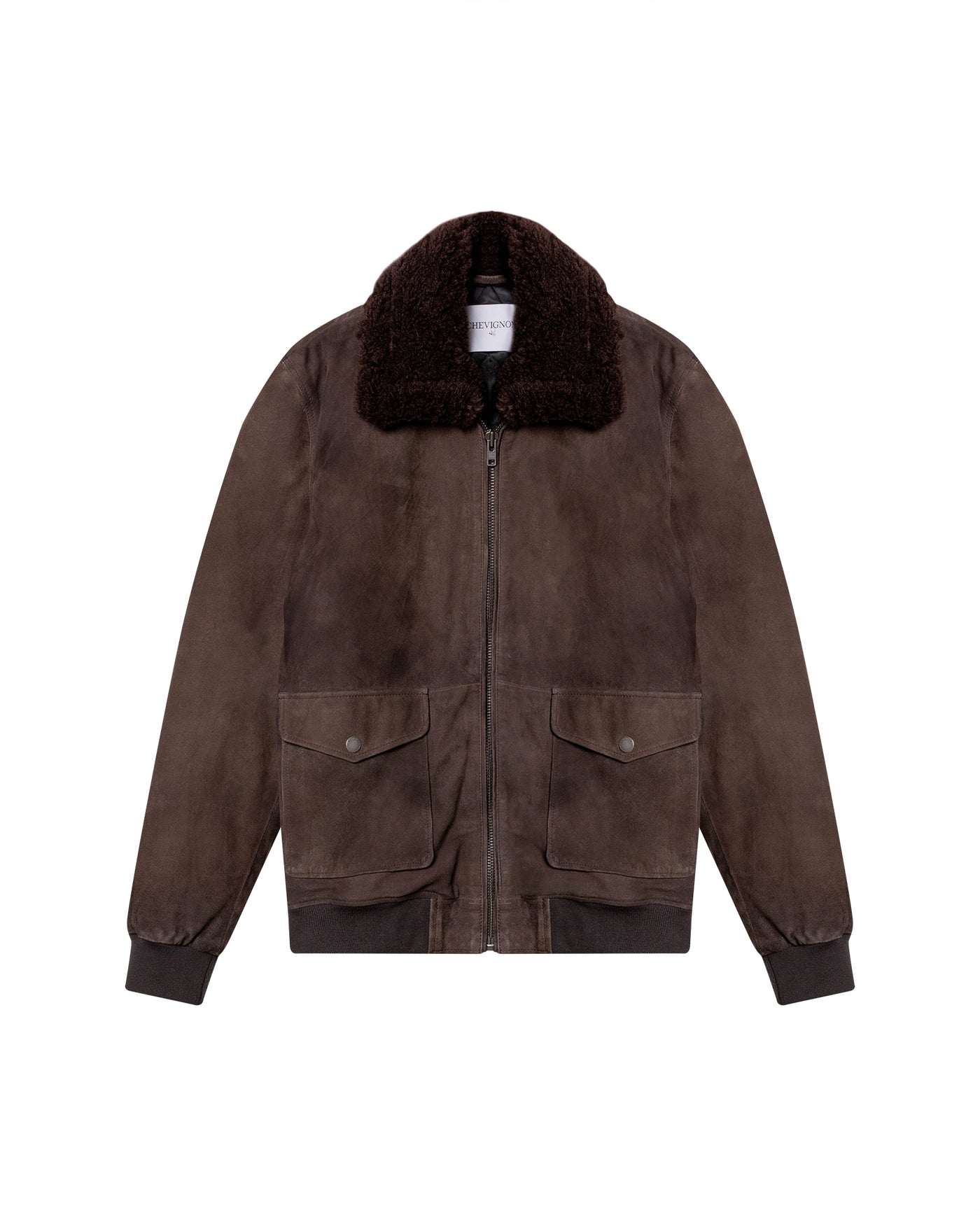 Mens Goat Suede Aviator Jacket - Special Collection - Brown 63_627H503_CAF191327_4