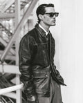 Men's Cowhide Leather Parka - Brown