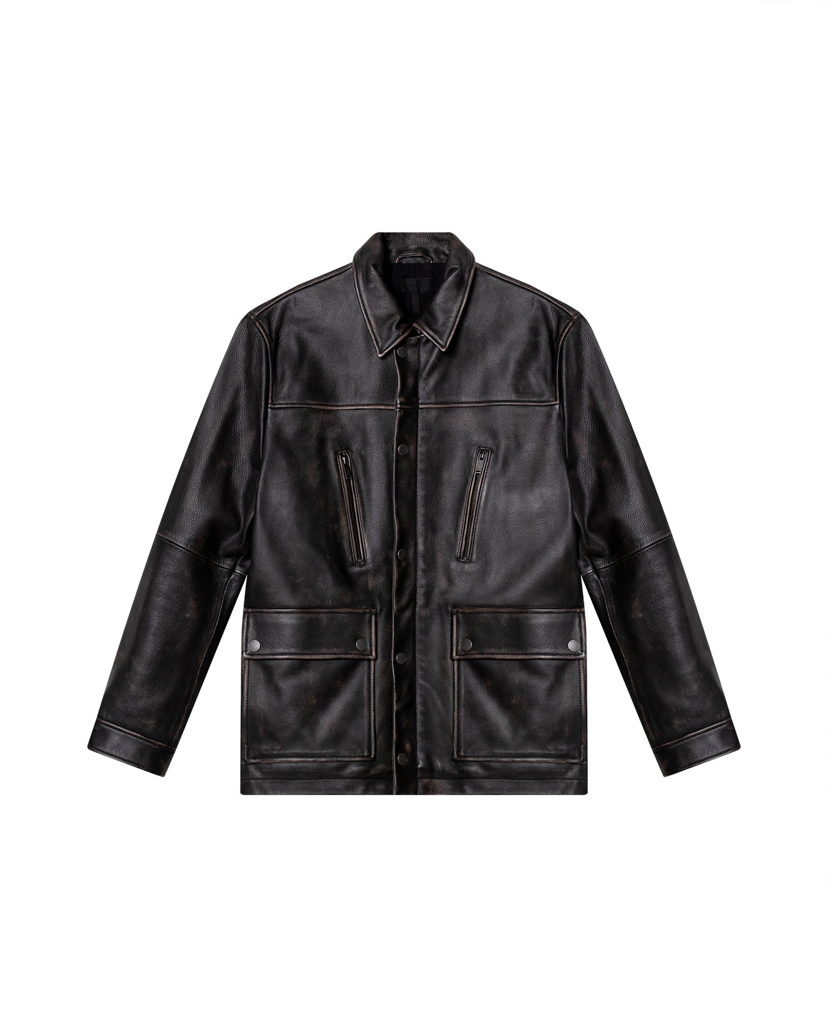 Men's Cowhide Leather Parka - Brown 63_627H506_CAF191325_5