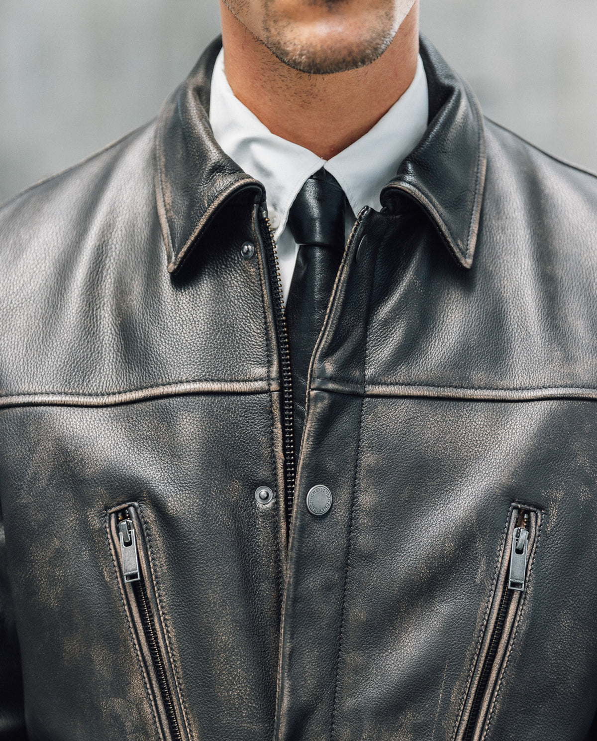 Men's Cowhide Leather Parka - Brown 63_627H506_CAF191325_7