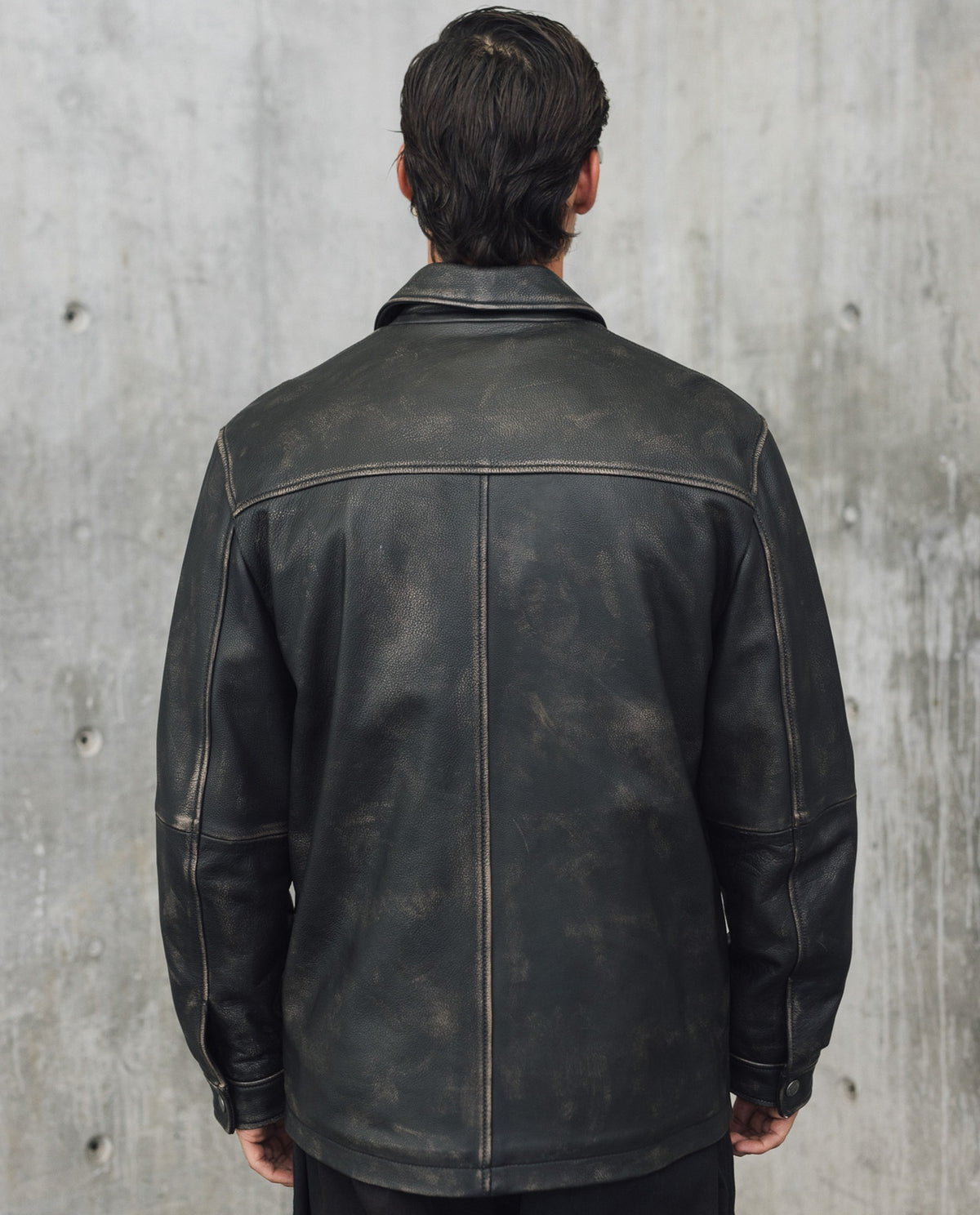 Men's Cowhide Leather Parka - Brown 63_627H506_CAF191325_8