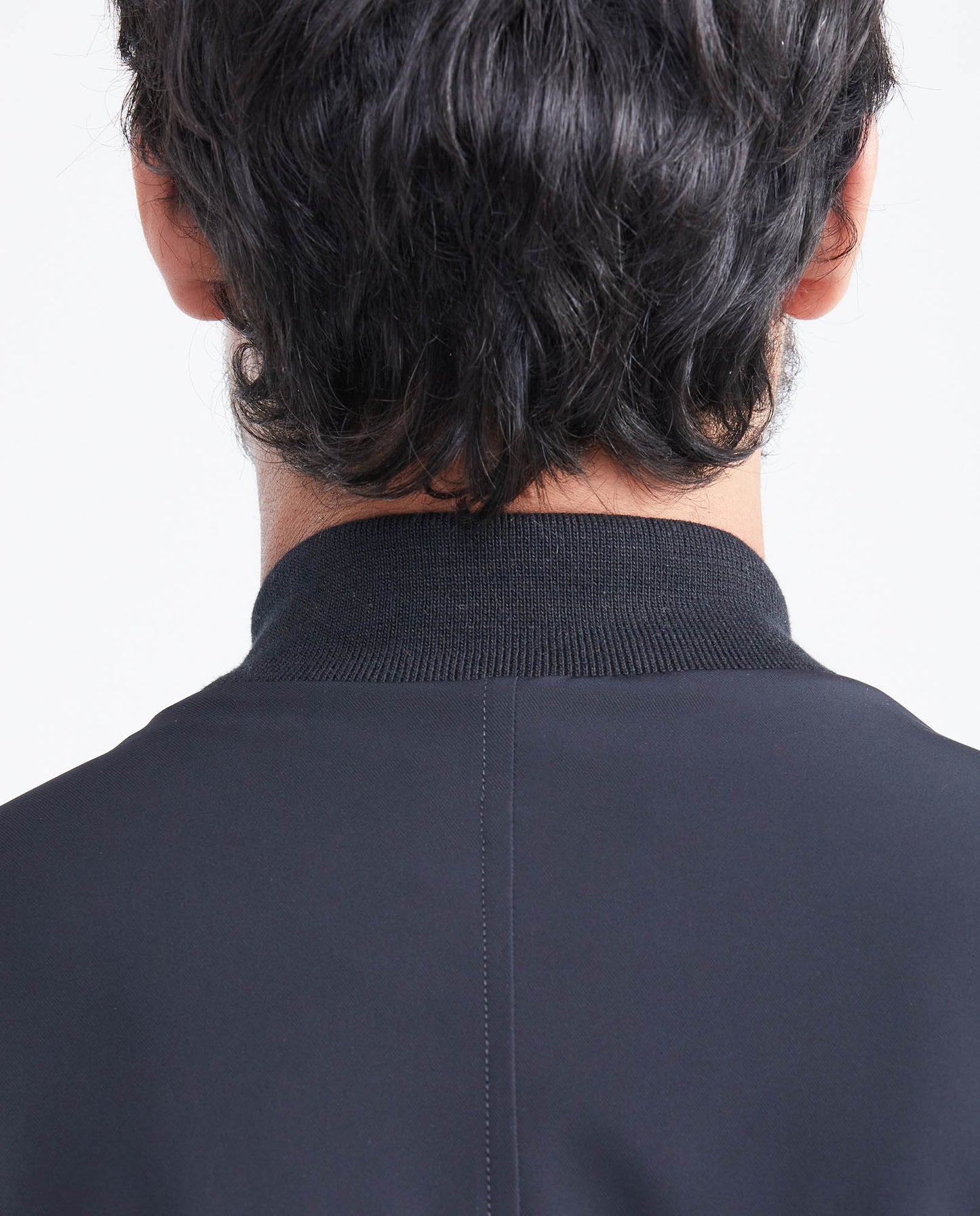 Men's Suede Bomber Jacket - Black - 5