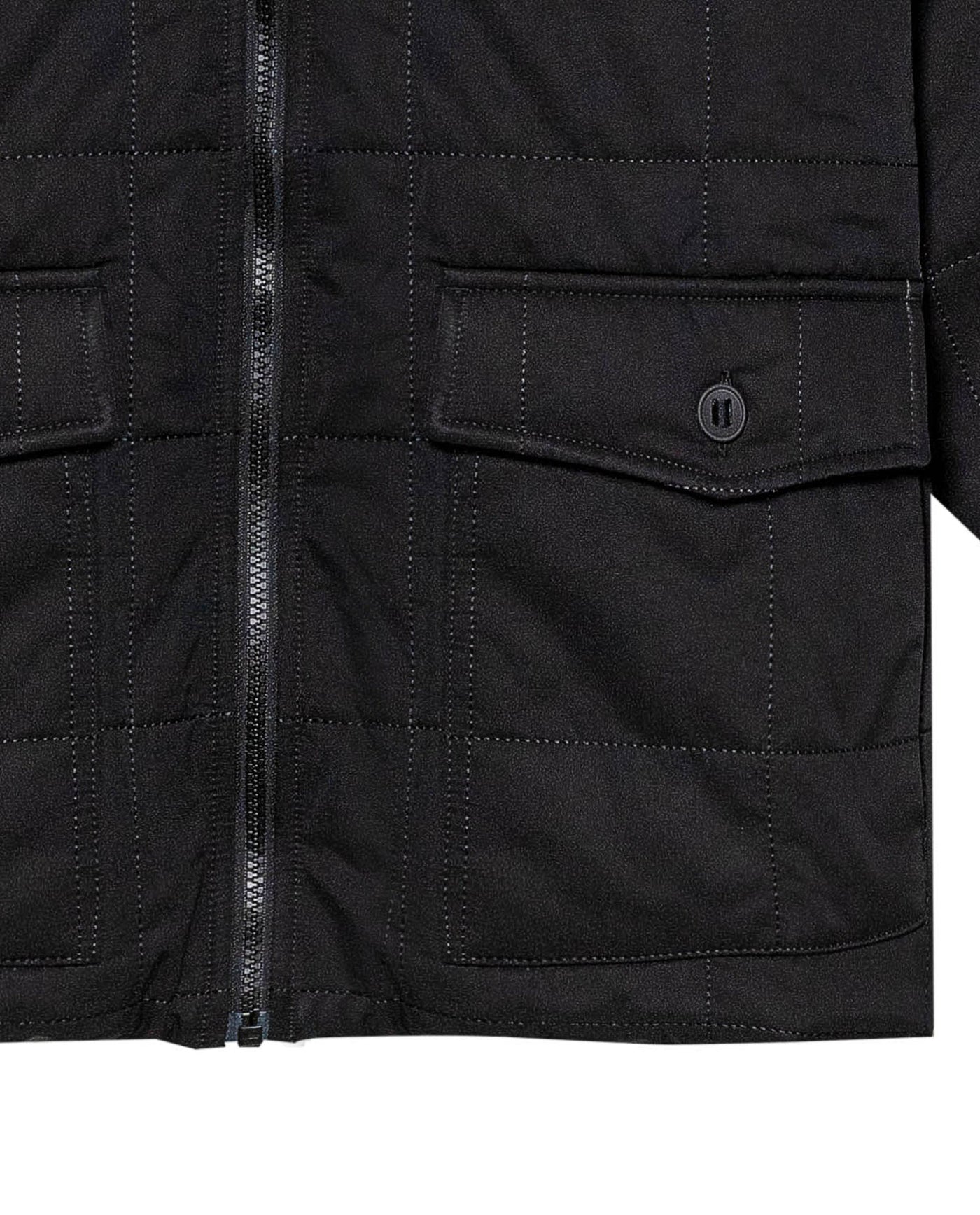 Men's Quilted Aviator Jacket in Cotton-Polyester Blend, Anchor - 7