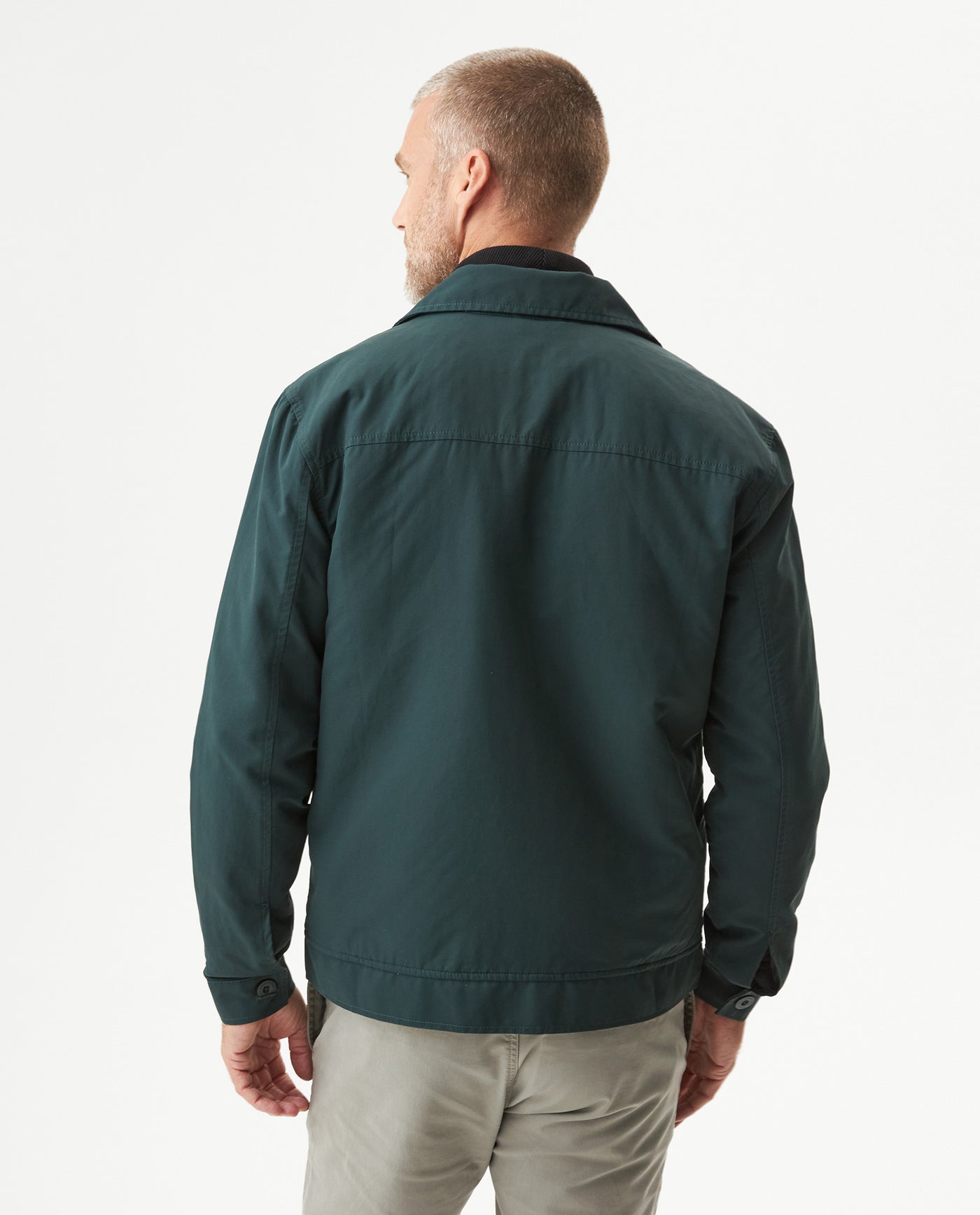 Men's Trucker Jacket in Cotton-Nylon Blend, Navigate 63_629G002_VER195350_6