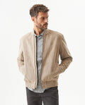 Men's Leather Jacket Bomber Fit - Brown