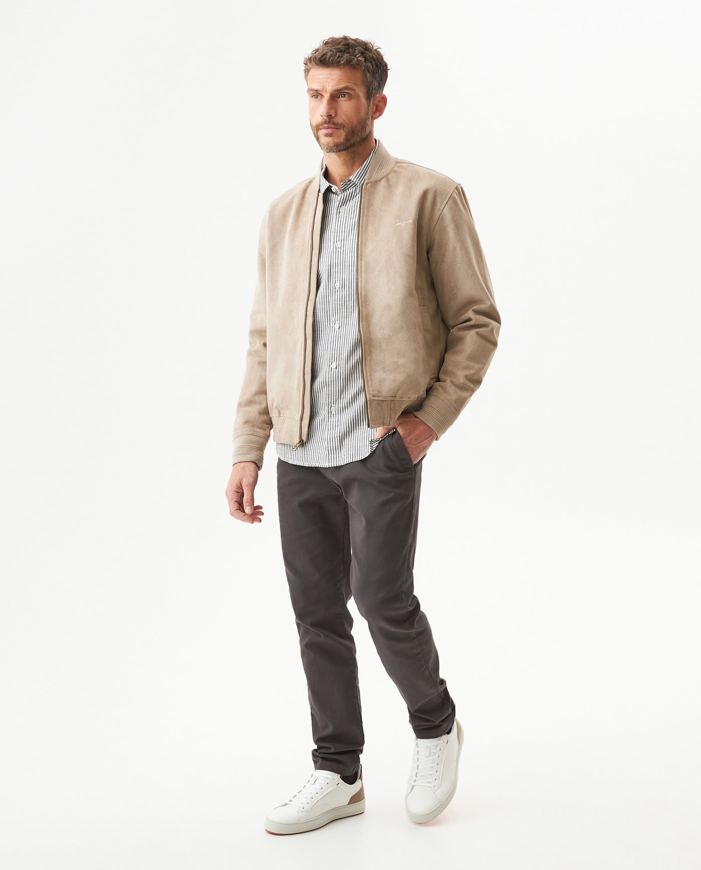 Men's Bomber Jacket - Brown 629G003 - 3