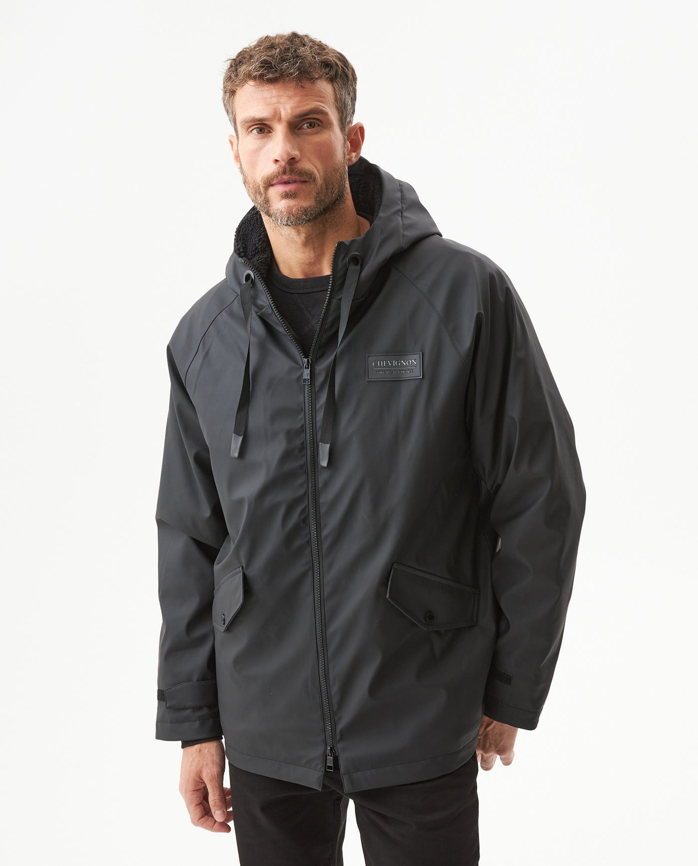 Men's Parka Jacket - Black 629G005 - 1