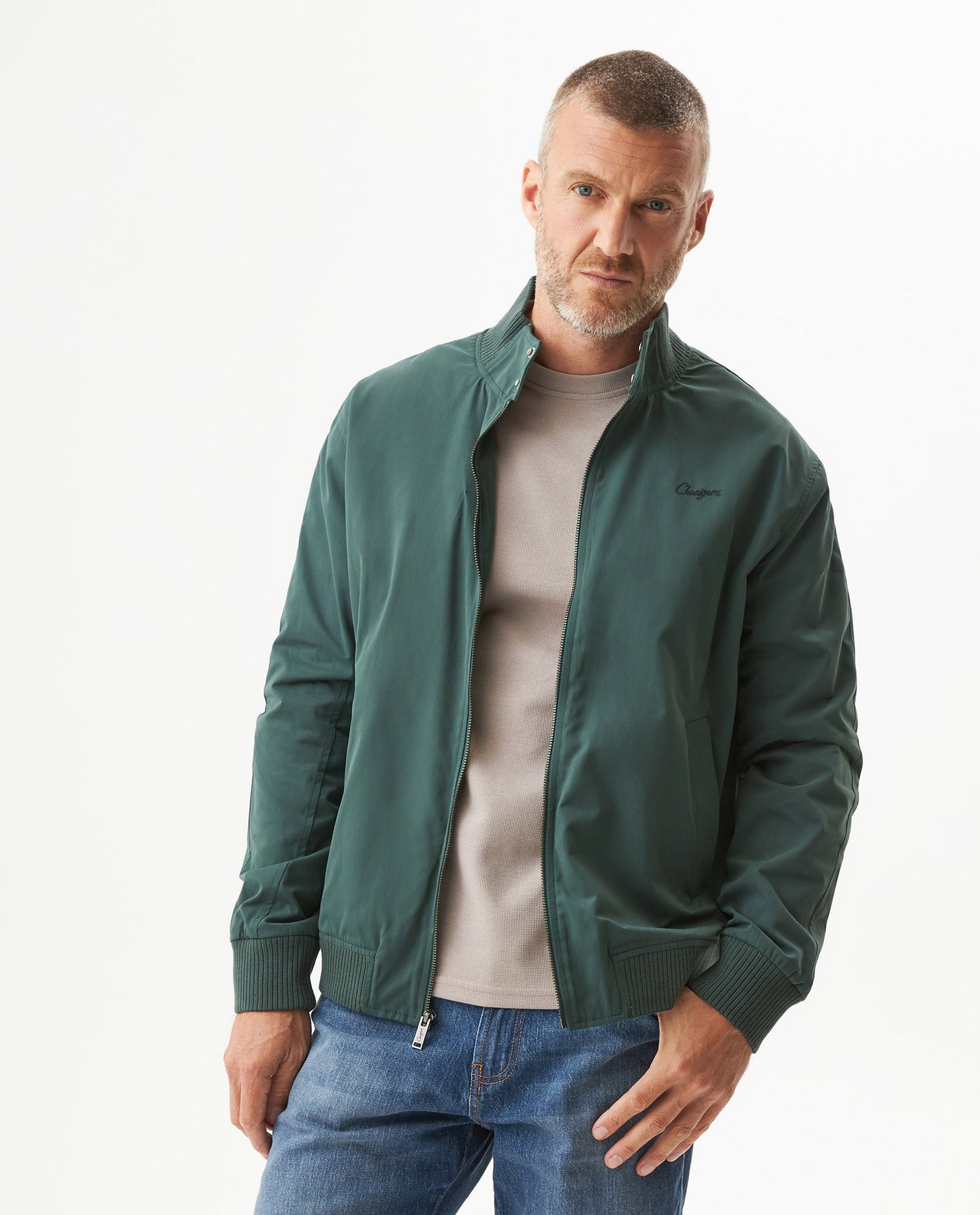 Men's Bomber Jacket - Green 629G008 - 1