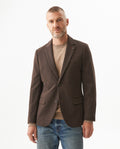 Men's Blazer with Duck Pin in Cotton-Polyester Blend Maritime