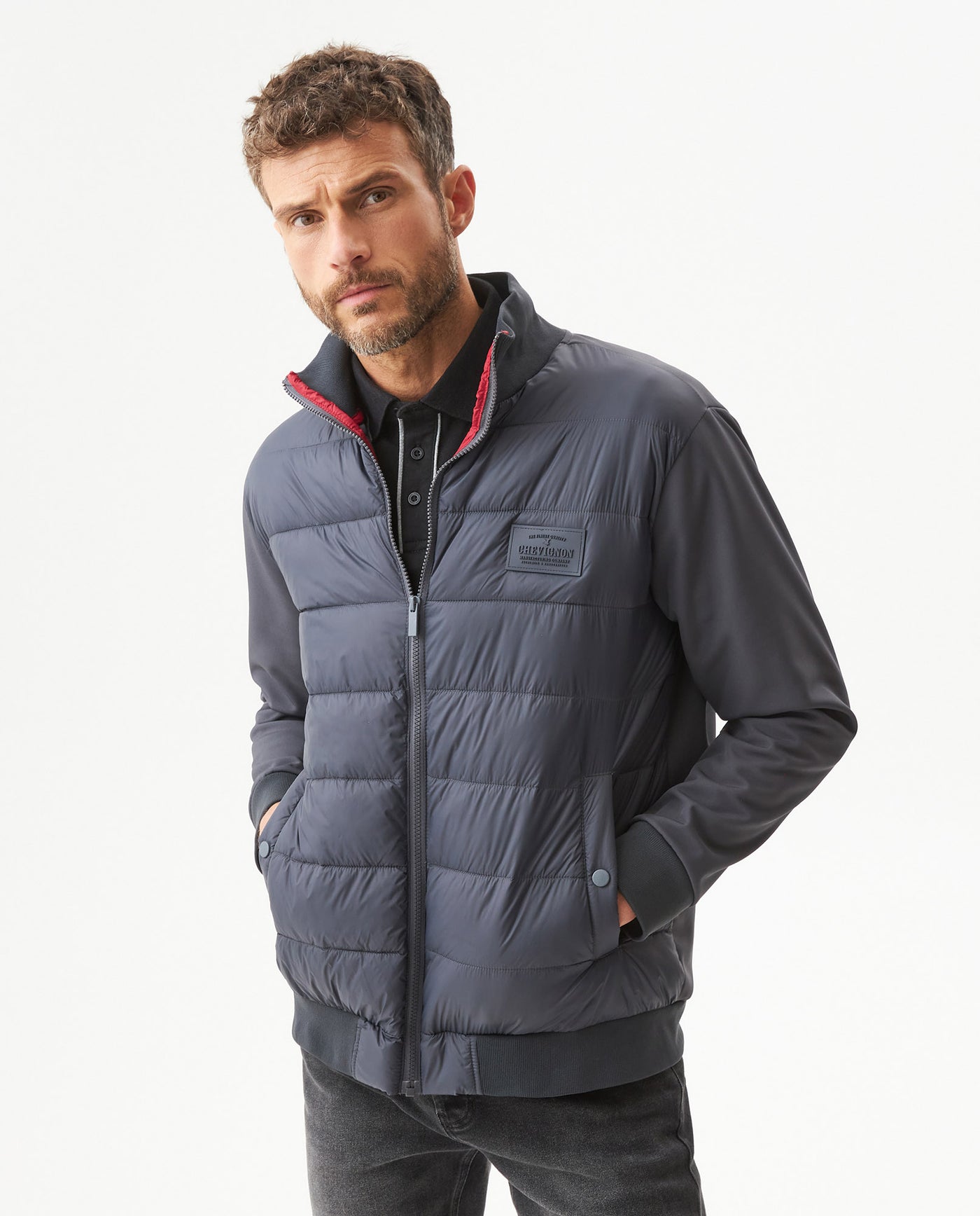 Men's Bomber Jacket in Polyamide-Polyester Blend, Windward 629G012 - 1